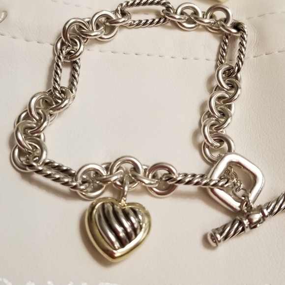 DAVID YURMAN Two-Tone Cable Heart Set - Picture 5 of 7